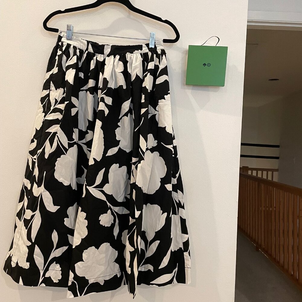 Classic Rose Midi Skirt - Kate Spade New York -Target Black/Cream - Picture 10 of 11